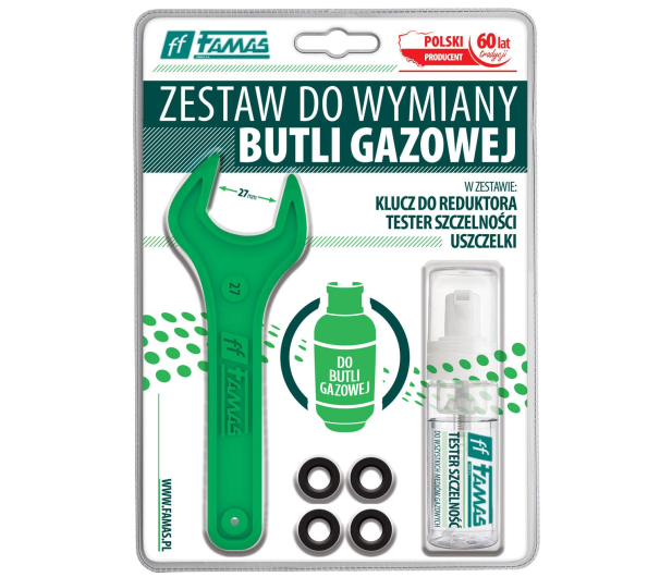 FAMAS Zestaw do wymiany butli gazowej (kluczyk + tester + uszczelk - 1462876 - zdjęcie